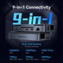Vention Docking Station USB-C 9-en-1 TPZH0 Gris